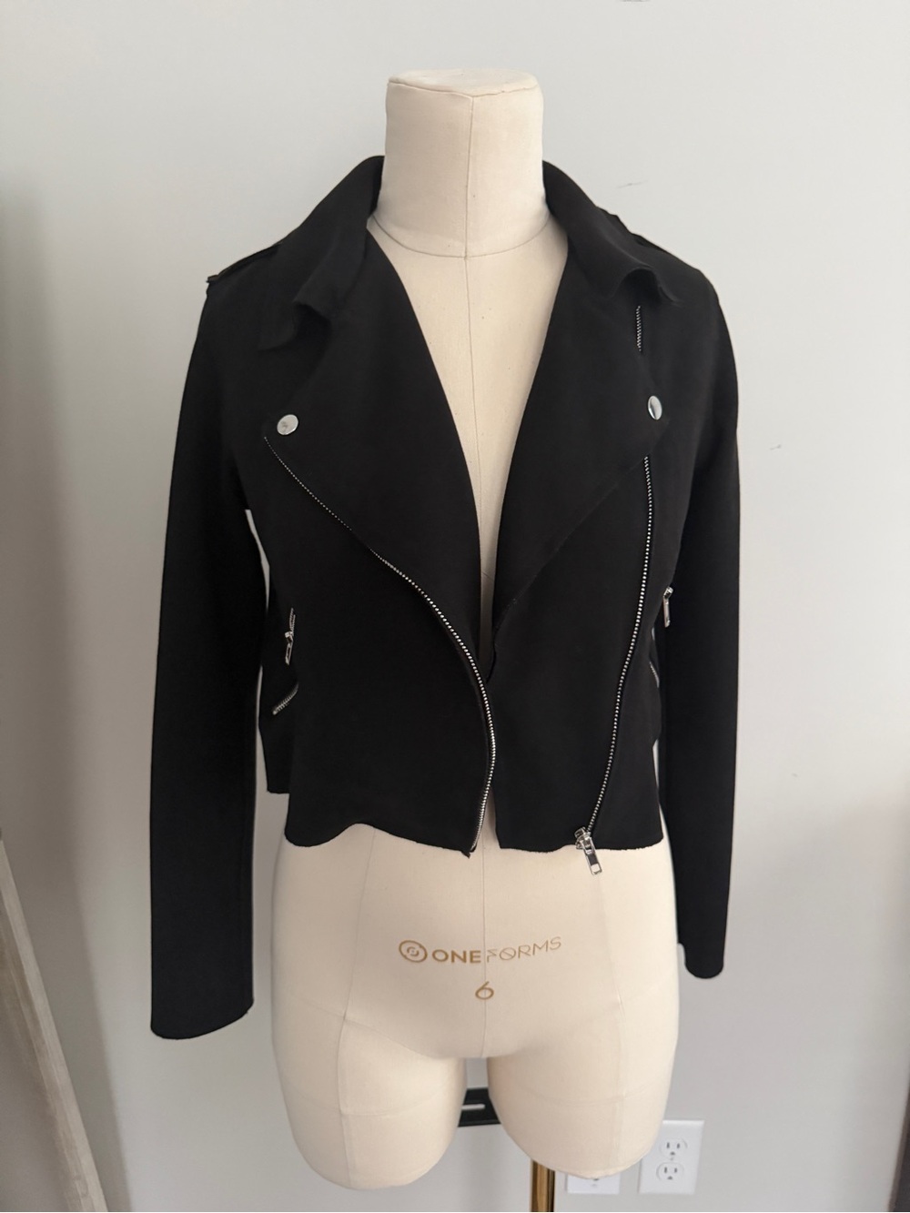 HYFVE Vegas Suede Cropped Moto Jacket